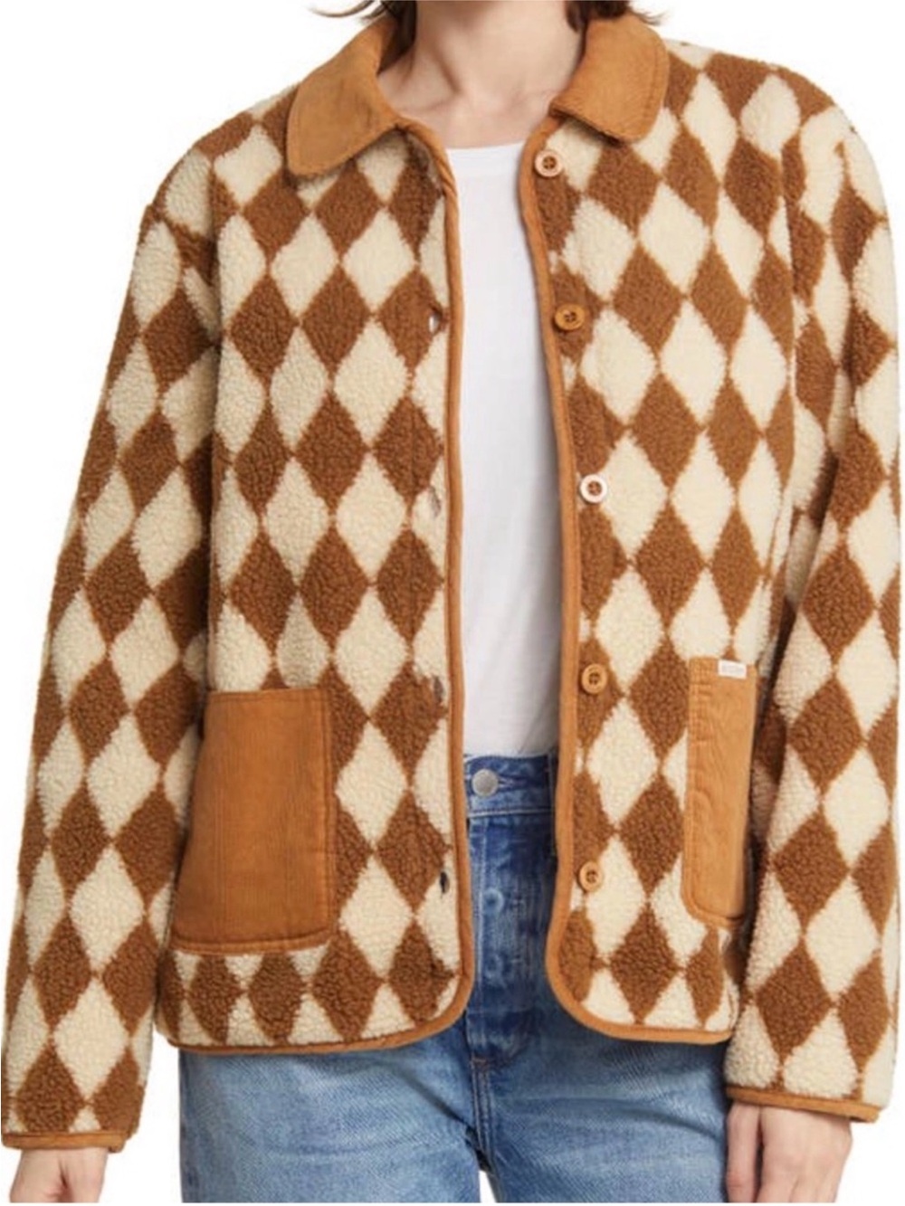 Brixton Wylie Diamond Pattern
Sherpa hi pile Fleece M
